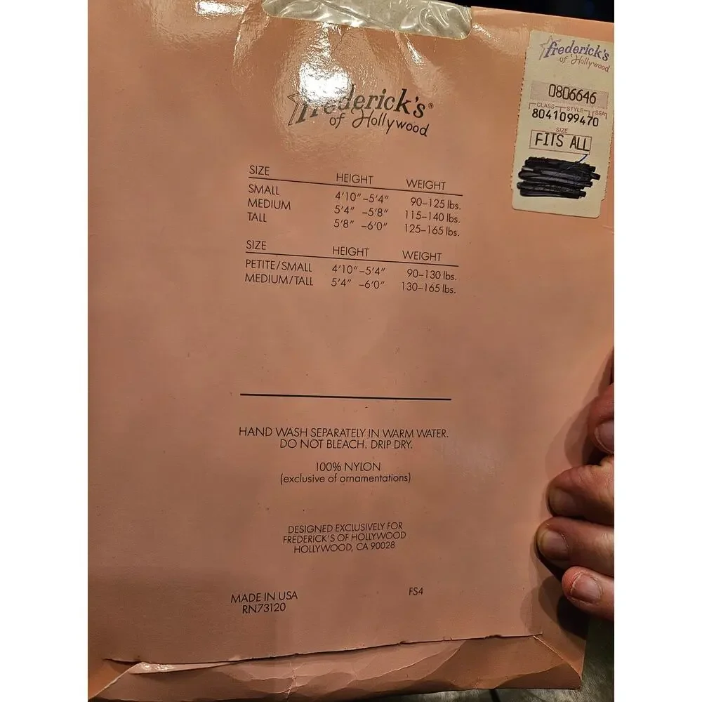 1990s Frederick's of Hollywood one Size White Stockings NWOT